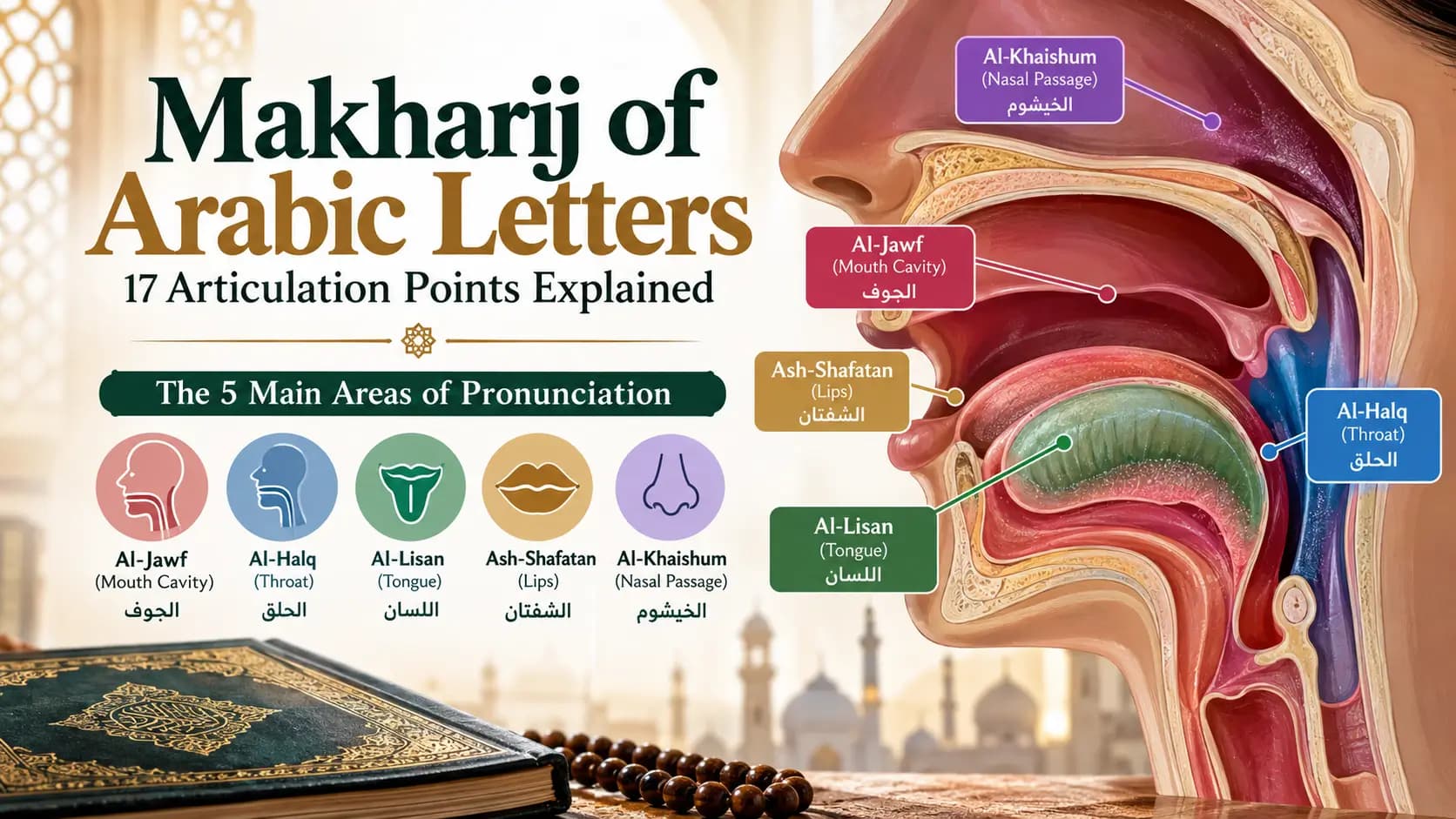 Makharij of Arabic Letters: A Clear Guide to Correct Pronunciation
