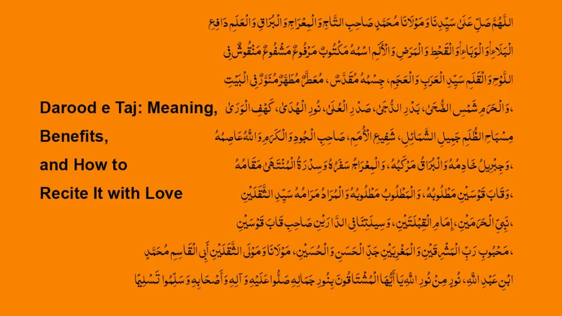 Darood e Taj: With English Urdu Translations, and How to Recite It