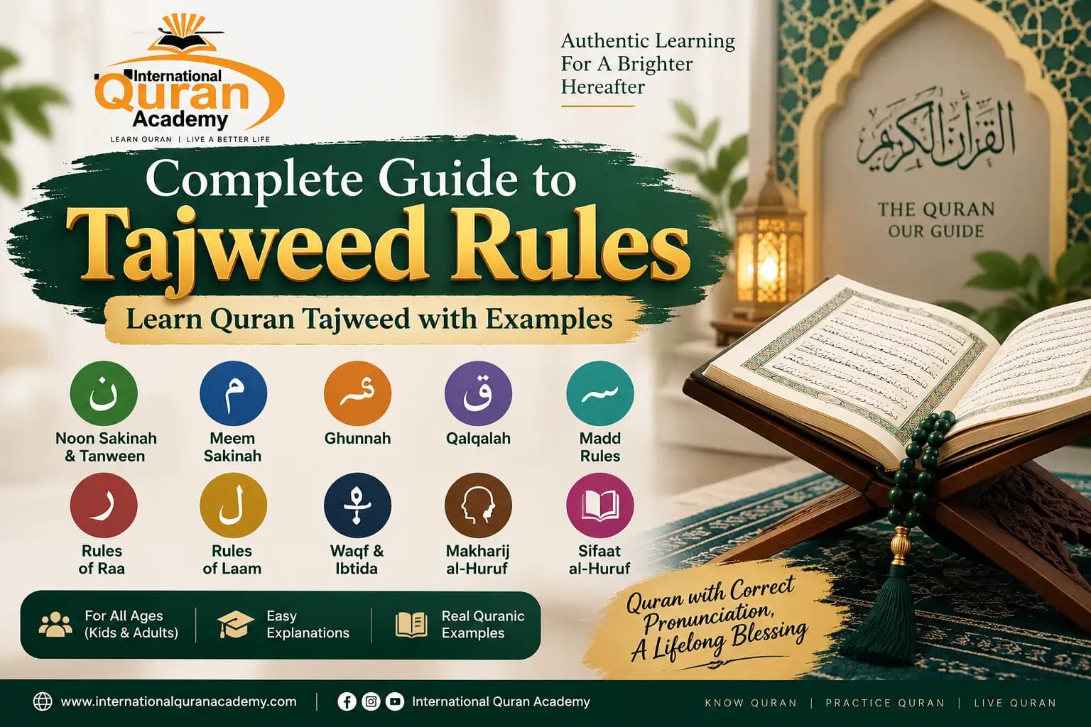 Complete Guide to Tajweed Rules: Learn Quran Tajweed with Examples