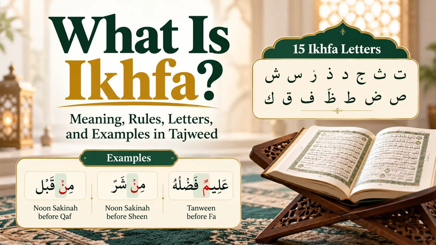 What Is Ikhfa? Meaning, Rules, Letters, and Examples in Tajweed