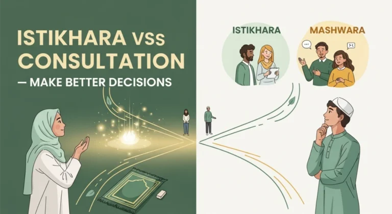 Read more about the article Istikhara vs Consultation Mashwara Using Both for Better Decisions